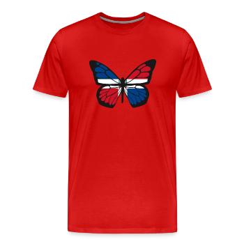 République dominicaine drapeau Dom Rep drapeau Voyage - T-shirt bio Premium Homme - rouge - Devant - Damien (186cm)