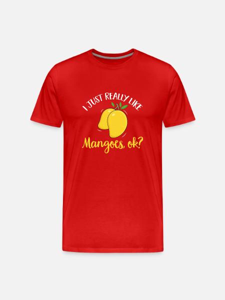 Mango Fruit Mango - Men's Premium Organic T-Shirt - red