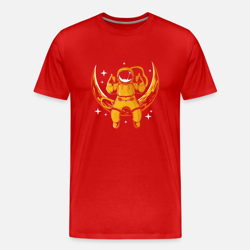 Sonnensystem Universum - Männer Premium Bio T-Shirt - Rot