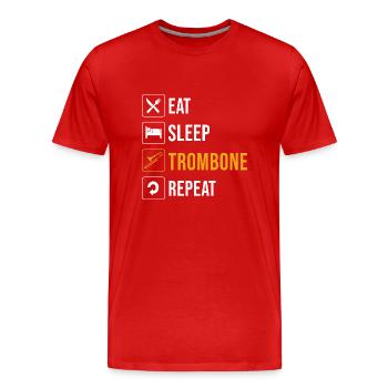 Trombone - T-shirt bio Premium Homme - rouge - Devant - Damien (186cm)