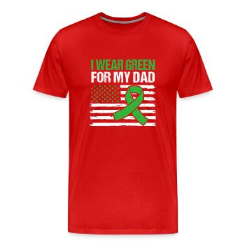 Maladie du foie - T-shirt bio Premium Homme - rouge - Devant - Damien (186cm)