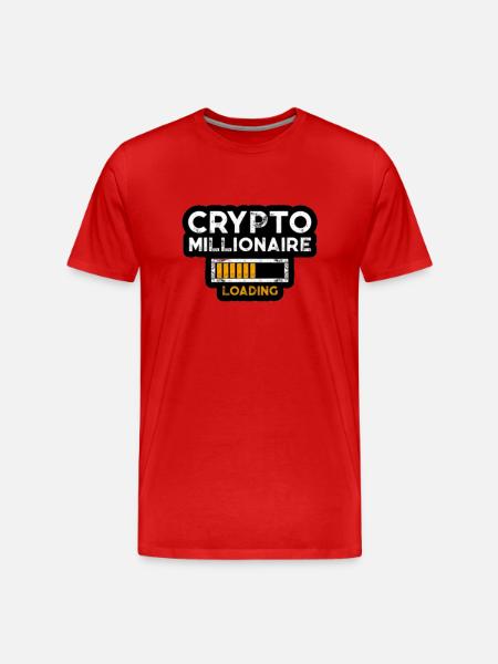 crypto millionaire - T-shirt bio Premium Homme - rouge