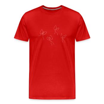 motif de symbole de boucle - T-shirt bio Premium Homme - rouge - Devant - Damien (186cm)