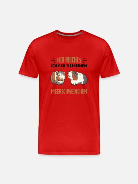 Meerschweinchen - Männer Premium Bio T-Shirt - Rot