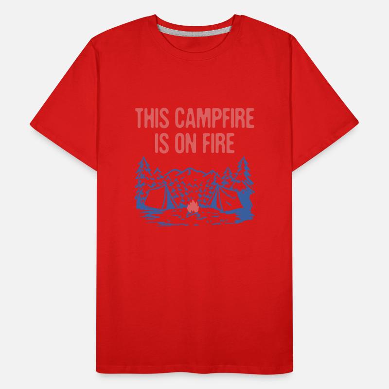 This Campfire Is on Fire Camping Dad Jokes Camper Männer Premium Bio T-Shirt