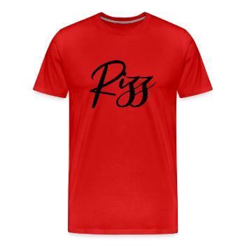 Rizz - Jugendwort - Männer Premium Bio T-Shirt - Rot - Vorne - Damien (186cm)