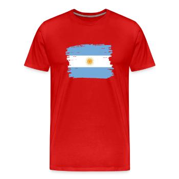Argentina Flag South America Argentine Flag - Men's Premium Organic T-Shirt - red - Front - Damien (186cm)