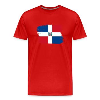 République dominicaine drapeau Dom Rep drapeau Voyage - T-shirt bio Premium Homme - rouge - Devant - Damien (186cm)