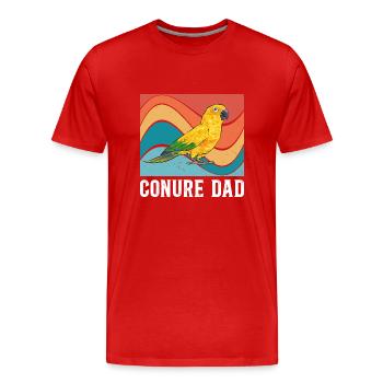 Parakeet Parrot Parakeet Bird - Men's Premium Organic T-Shirt - red - Front - Damien (186cm)