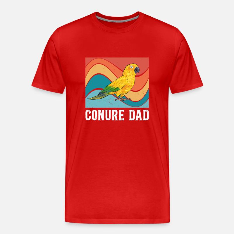 Perruche Perroquet Perruche Oiseau - T-shirt bio Premium Homme - rouge