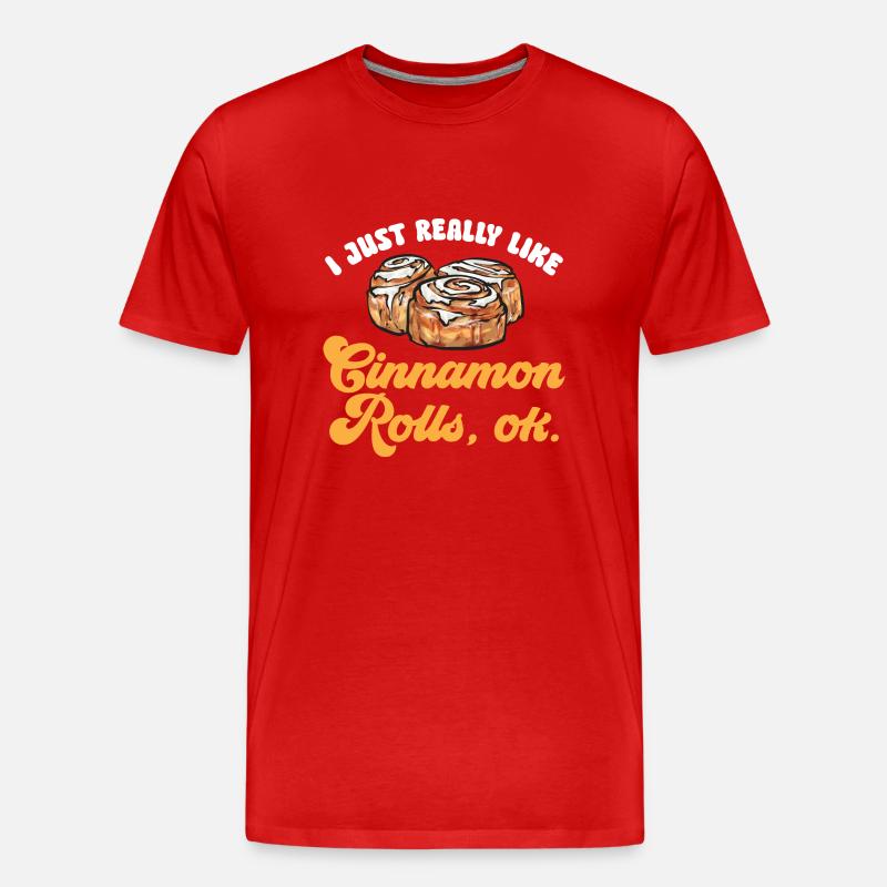 Zimtschnecke - Männer Premium Bio T-Shirt - Rot