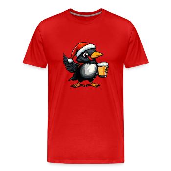 Bière de Noël Raven Crow - T-shirt bio Premium Homme - rouge - Devant - Damien (186cm)