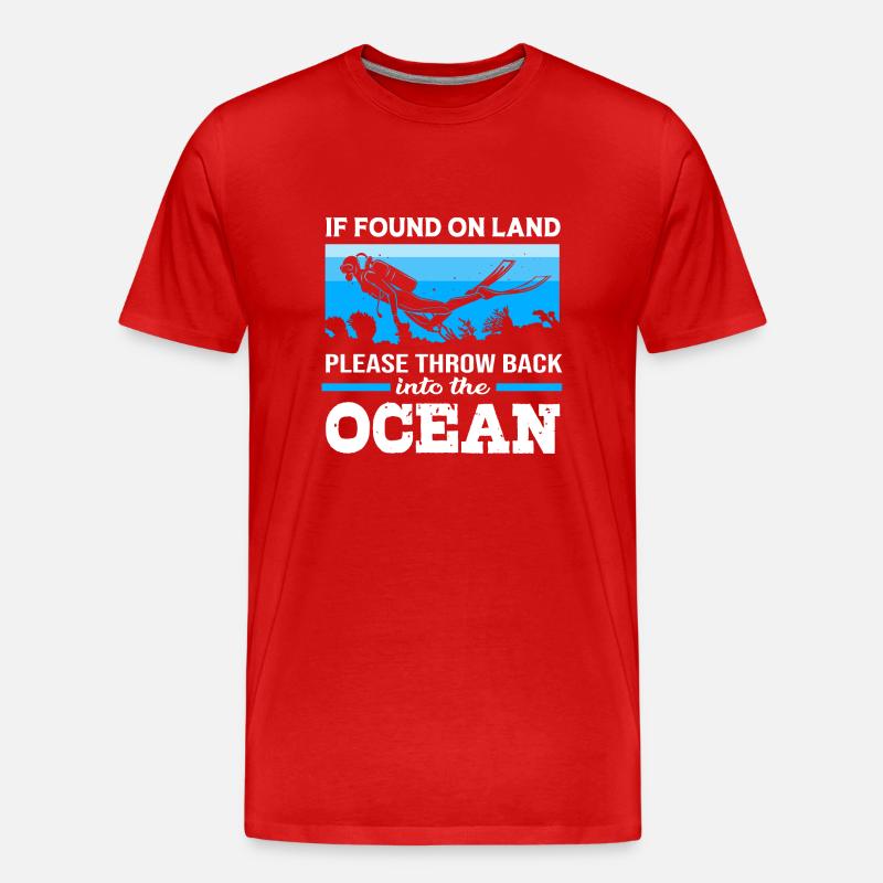 Tauchen - Männer Premium Bio T-Shirt - Rot
