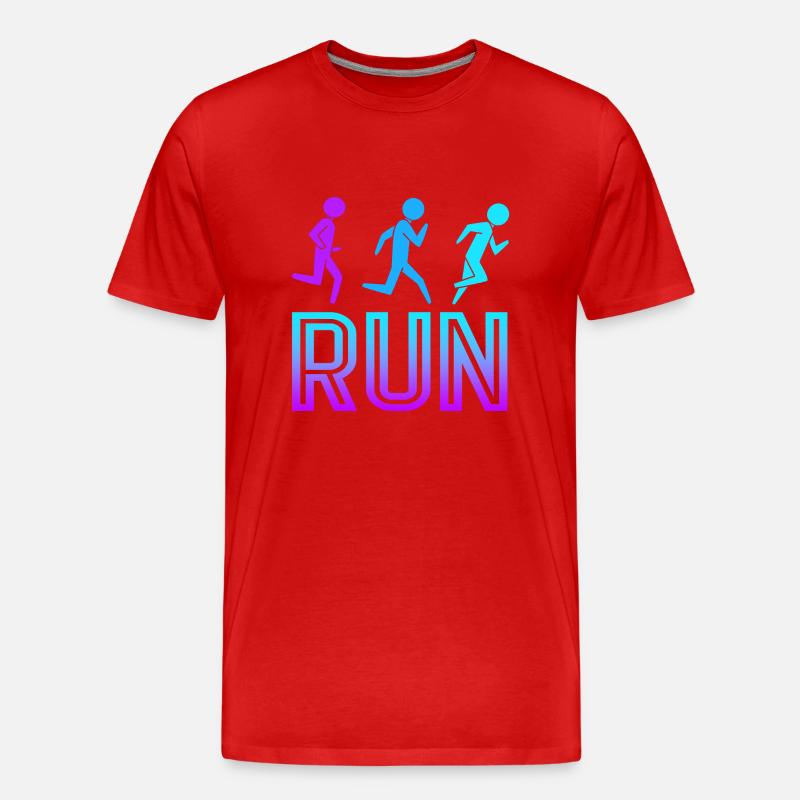 Marathon Marathonläufer - Männer Premium Bio T-Shirt - Rot