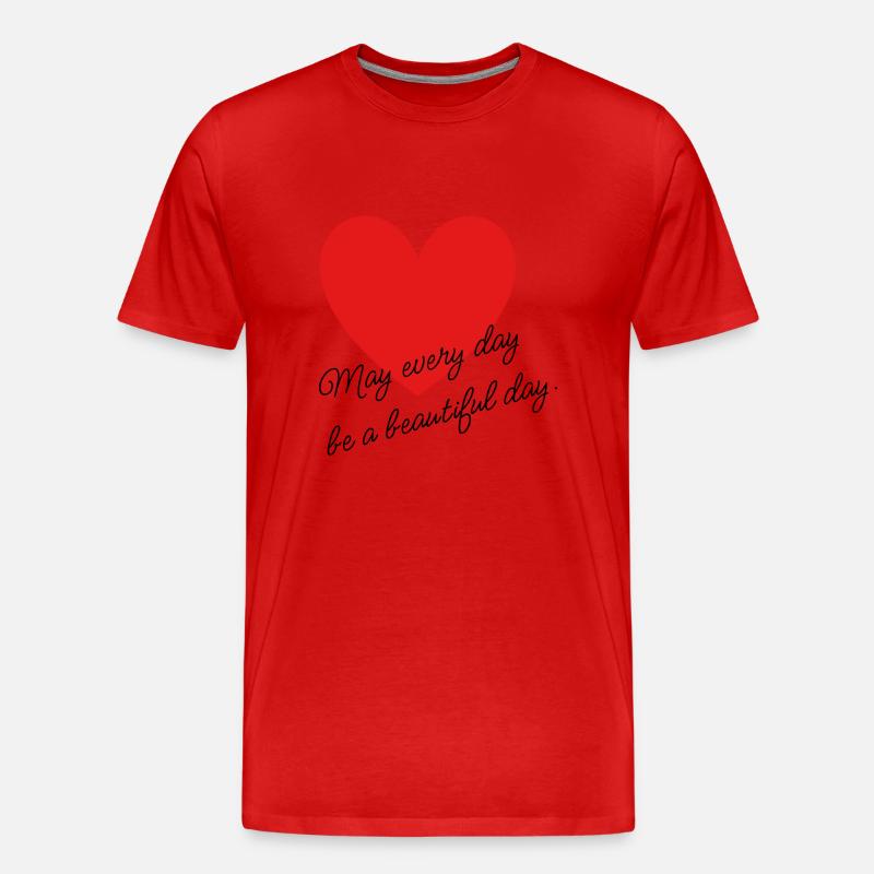 Heart shape - Männer Premium Bio T-Shirt - Rot