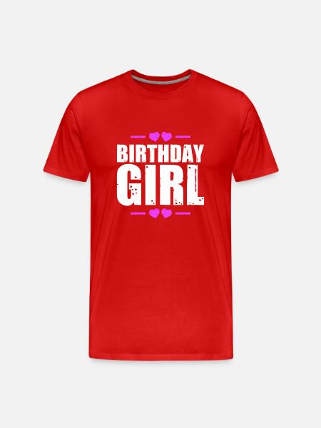 Birthday Girl Saying - Men's Premium Organic T-Shirt - red