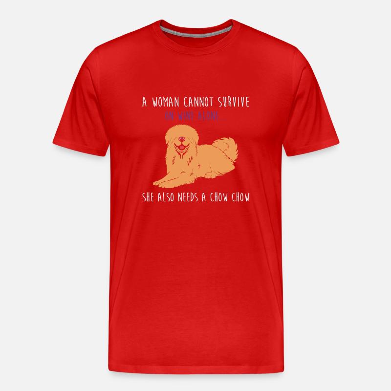 Chow Chow Hund - Männer Premium Bio T-Shirt - Rot