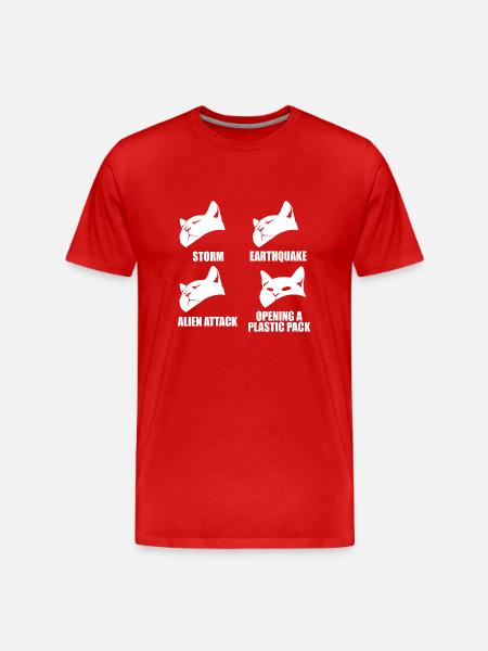 Chat - perception sélective - dire - T-shirt bio Premium Homme - rouge