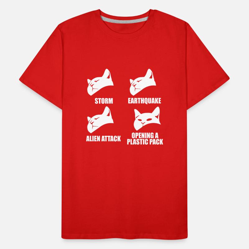 Cat - selective perception - saying Men's Premium Organic T-Shirt