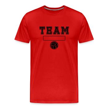 Team volleyball - Men's Premium Organic T-Shirt - red - Front - Damien (186cm)