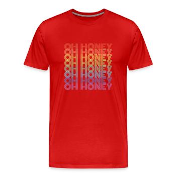 Regenbogen LGBTQ Pride Liebe CSD Love Parade - Männer Premium Bio T-Shirt - Rot - Vorne - Damien (186cm)