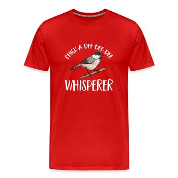 Observation des oiseaux mésanges - T-shirt bio Premium Homme - rouge - Devant - Damien (186cm)