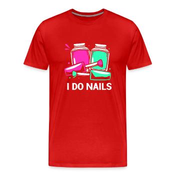 Kosmetikerin - Männer Premium Bio T-Shirt - Rot - Vorne - Damien (186cm)