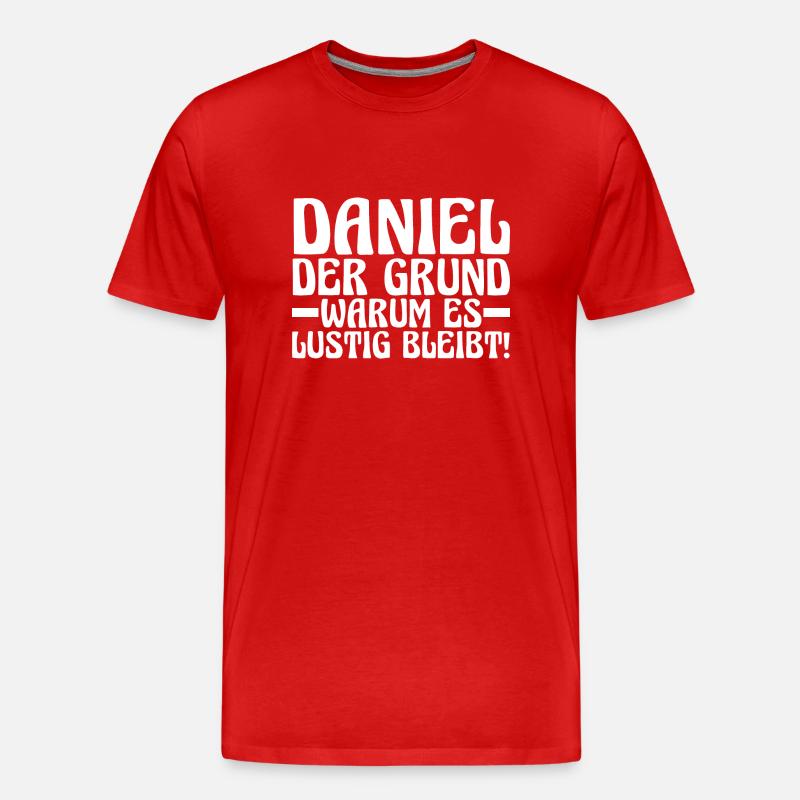 First name Daniel - Men's Premium Organic T-Shirt - red