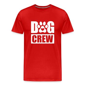Équipage canin - T-shirt bio Premium Homme - rouge - Devant - Damien (186cm)