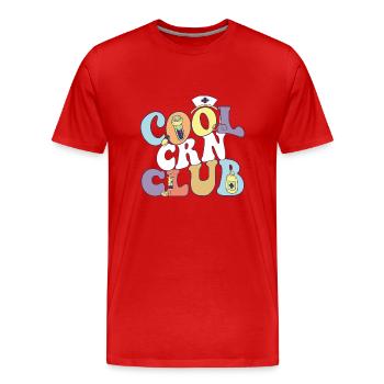 Cool Crn Club Registered Nurse Medical - Männer Premium Bio T-Shirt - Rot - Vorne - Damien (186cm)