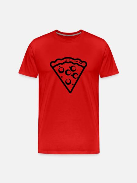 Pizza slice - Men's Premium Organic T-Shirt - red