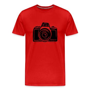 Photographe Photographe Photographie - T-shirt bio Premium Homme - rouge - Devant - Damien (186cm)