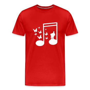 accordion - Men's Premium Organic T-Shirt - red - Front - Damien (186cm)
