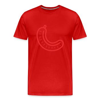 Merguez - Men's Premium Organic T-Shirt - red - Front - Damien (186cm)