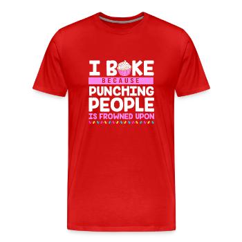 Gâteau Tartelette Décoration Gâteau - T-shirt bio Premium Homme - rouge - Devant - Damien (186cm)