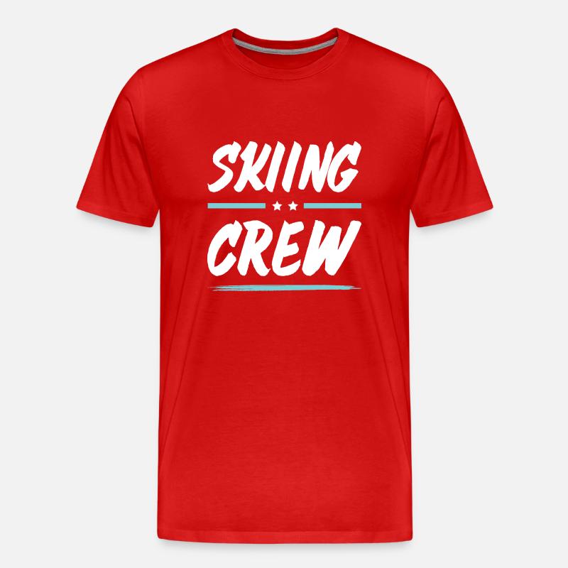 Skiing Crew - Männer Premium Bio T-Shirt - Rot