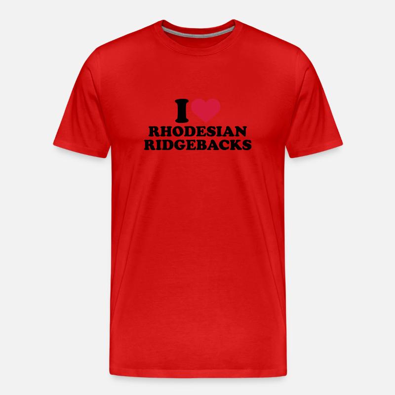 Rhodesian Ridgeback - Männer Premium Bio T-Shirt - Rot