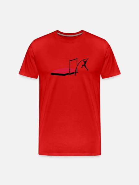 Saut à la perche - T-shirt bio Premium Homme - rouge