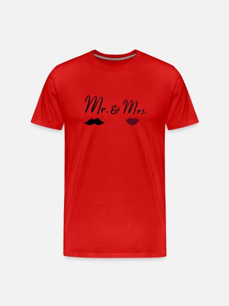 mr_mrs_2 - T-shirt bio Premium Homme - rouge