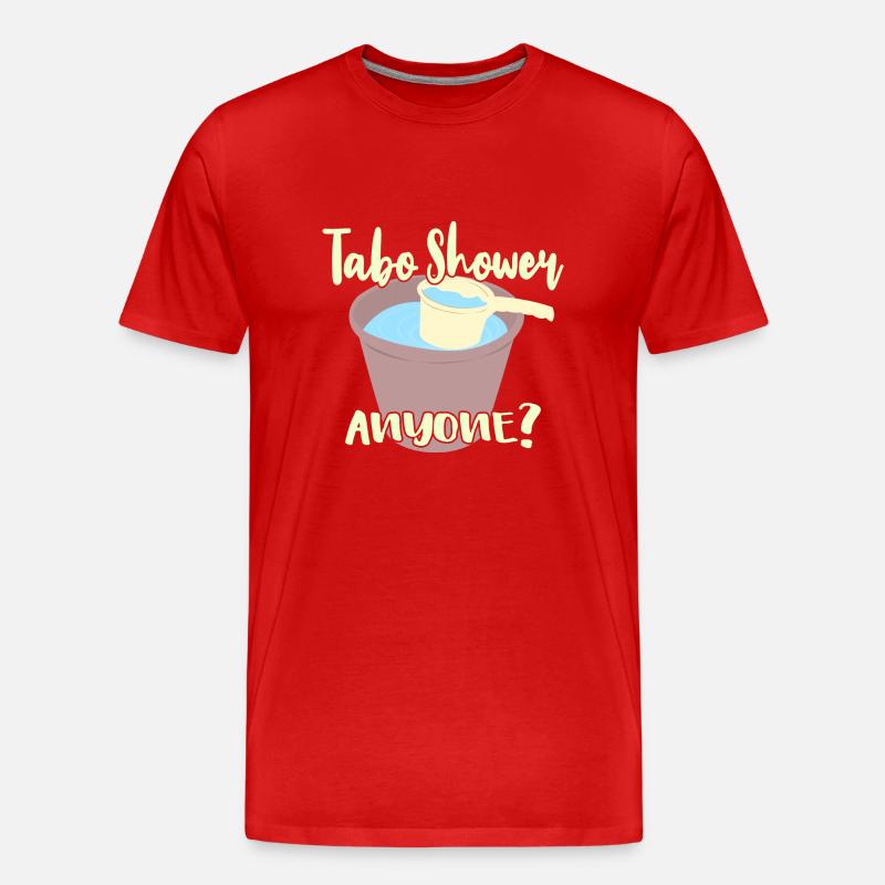 Tabo Shower Anyone? - Männer Premium Bio T-Shirt - Rot