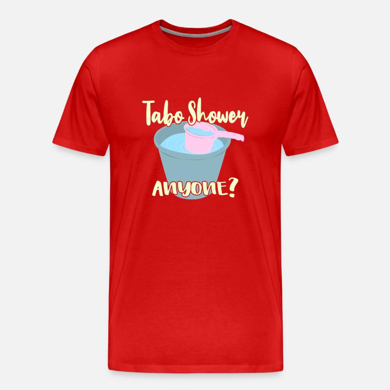 Tabo Shower Anyone? - Männer Premium Bio T-Shirt - Rot