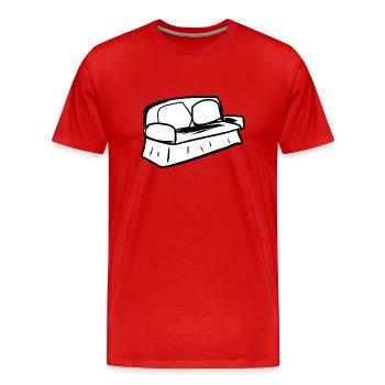 Canapé Symbole Salon Salon Meubles Gris - T-shirt bio Premium Homme - rouge - Devant - Damien (186cm)