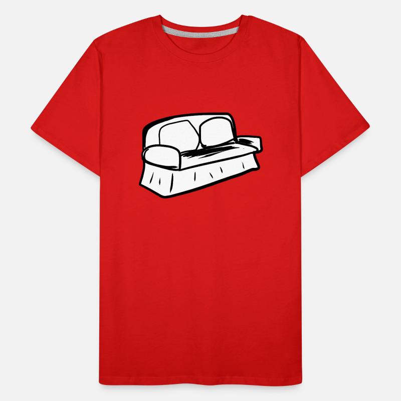 Sofa Symbol Wohnzimmer Möbel Grau Männer Premium Bio T-Shirt