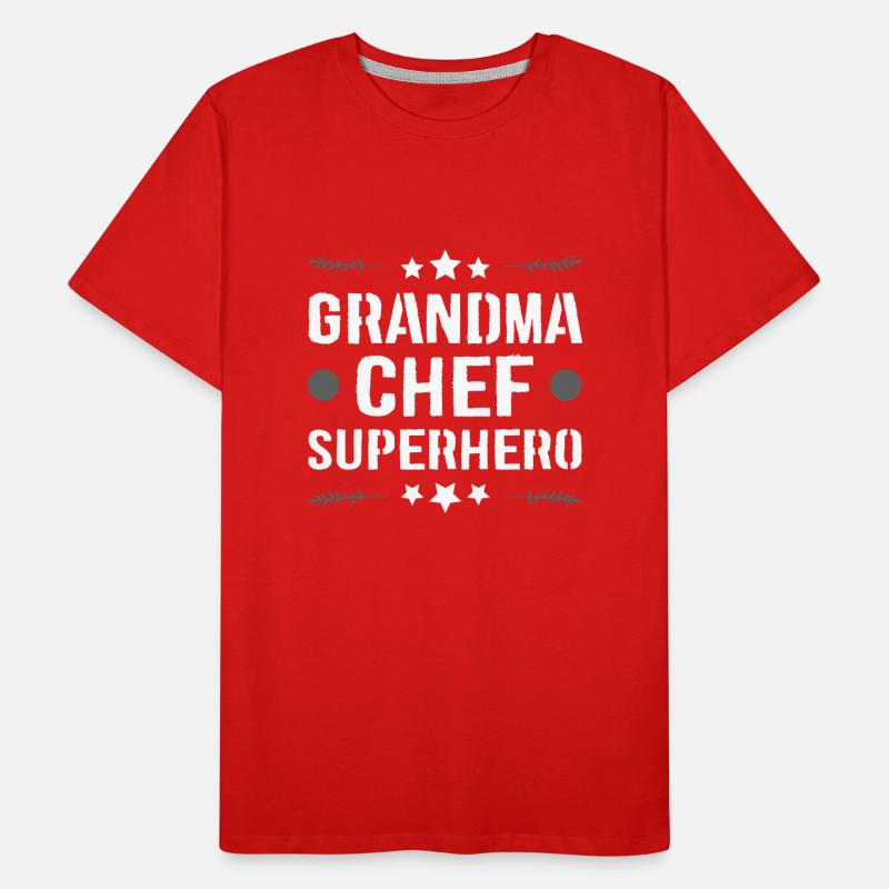 Oma Chef Superheld Männer Premium Bio T-Shirt