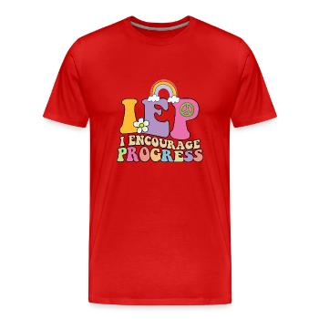 I Encourage Progress Sped Teacher Appreciation - Men's Premium Organic T-Shirt - red - Front - Damien (186cm)