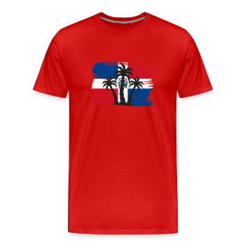République dominicaine drapeau Dom Rep drapeau Voyage - T-shirt bio Premium Homme - rouge - Devant - Damien (186cm)