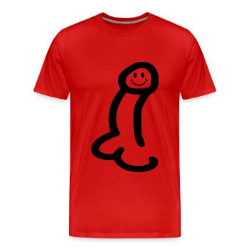 Penis cock dick - Men's Premium Organic T-Shirt - red - Front - Damien (186cm)