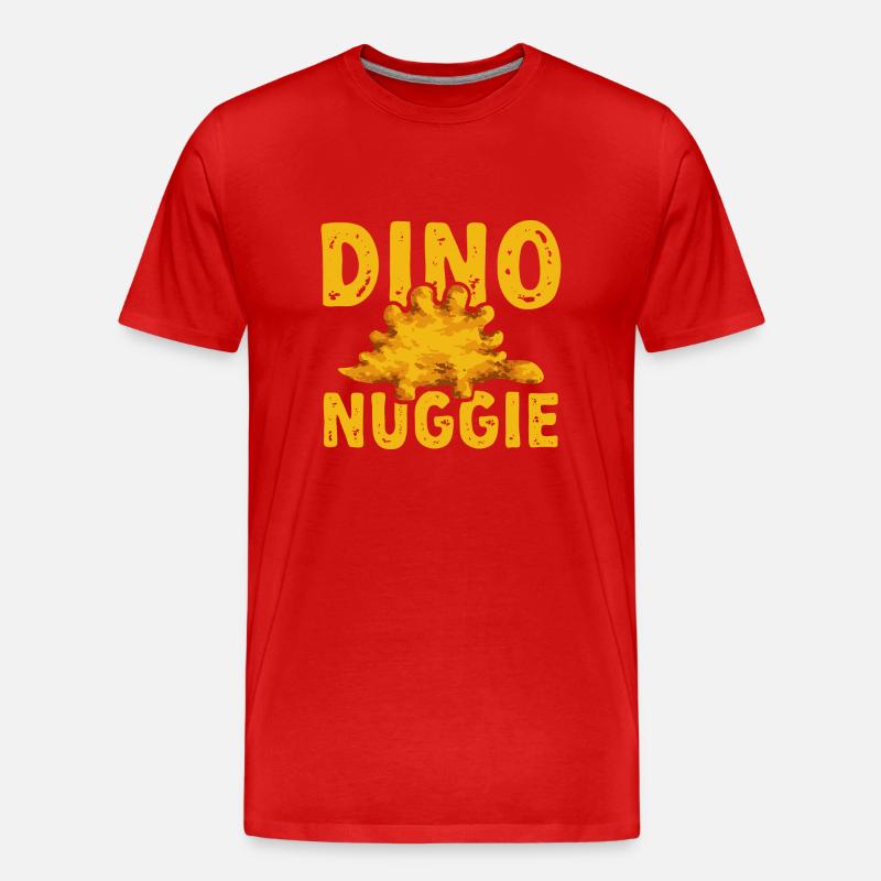Dino Nuggets Dinosaur Chicken Nuggets - Men's Premium Organic T-Shirt - red