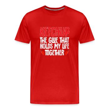 Ketchup Ketchup à la tomate - T-shirt bio Premium Homme - rouge - Devant - Damien (186cm)