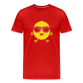 Citron - T-shirt bio Premium Homme - rouge - Devant - Damien (186cm)